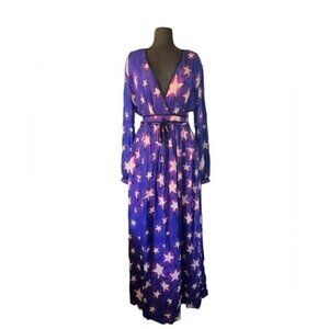 Just Cavalli Star Print Maxi Dress Sz 40 / 8 US